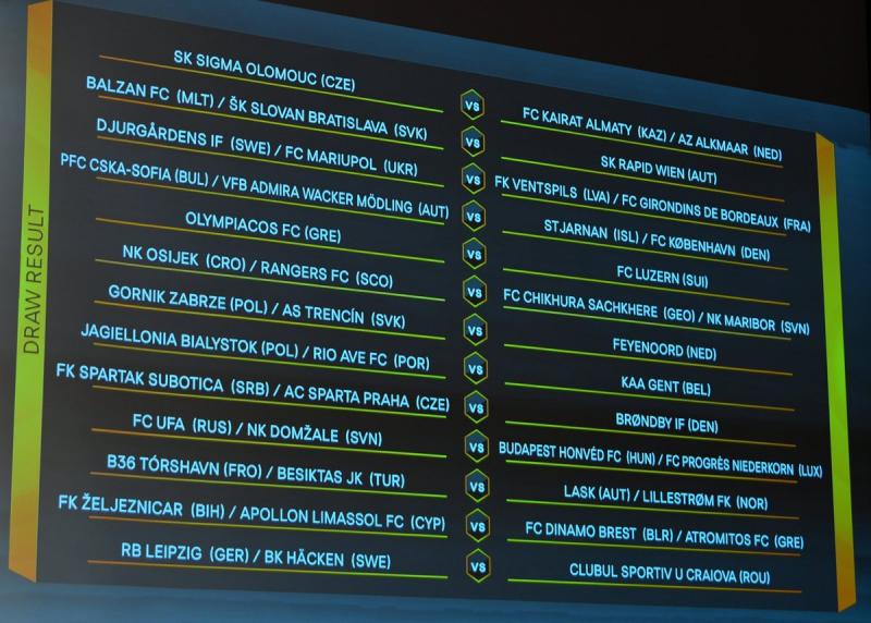 Tragere la sorți Europa League! FCSB, ”U” Craiova și Viitorul și-au aflat adversarii din turul 3. Echipa din Croația, Germania și Grecia