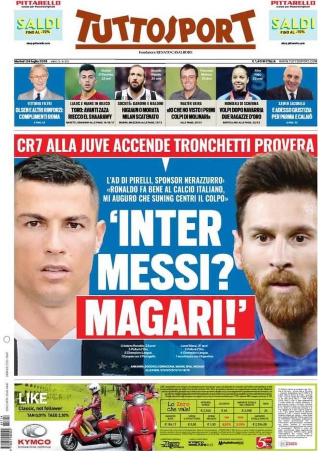 Lionel Messi, după Cristiano Ronaldo în Serie A? Nebunia anunțată azi pe prima pagină într-un ziar din Italia!