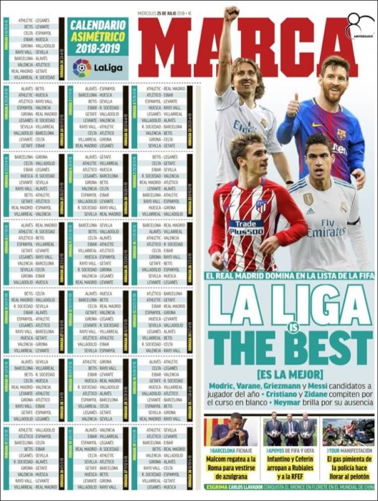 Revista presei sportive, 25.07.2018: Andrei Cristea, la o forță a Ligii 1?; se știe data primului Barcelona-Real din viitorul sezon: schimb-șoc în Serie A