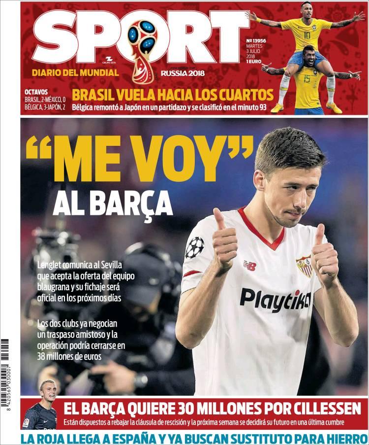 Revista presei sportive, 03.07.2018: România, start de vis la Wimbledon 2018, Barcelona, prima lovitură a verii; Anglia visează la Cupa Mondială