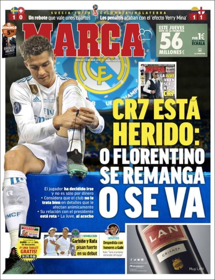 Revista presei sportive, 04.07.2018: Coșmarul ”Generației de Aur”, în sferturi la Cupa Mondială; Ronaldo la Juventus, ca și făcut; Minune la Moscova