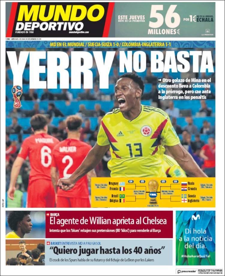 Revista presei sportive, 04.07.2018: Coșmarul ”Generației de Aur”, în sferturi la Cupa Mondială; Ronaldo la Juventus, ca și făcut; Minune la Moscova