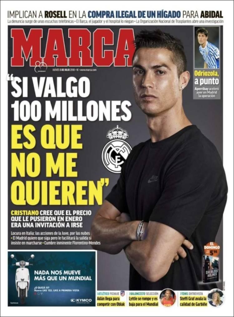 Revista presei sportive, 05.07.2018: Cristiano Ronaldo, prima declarație după zvonurile plecării la Juventus; Barcelona, o nouă lovitură pe piața transferurilor; FCSB, salvată de un ”bătrân”