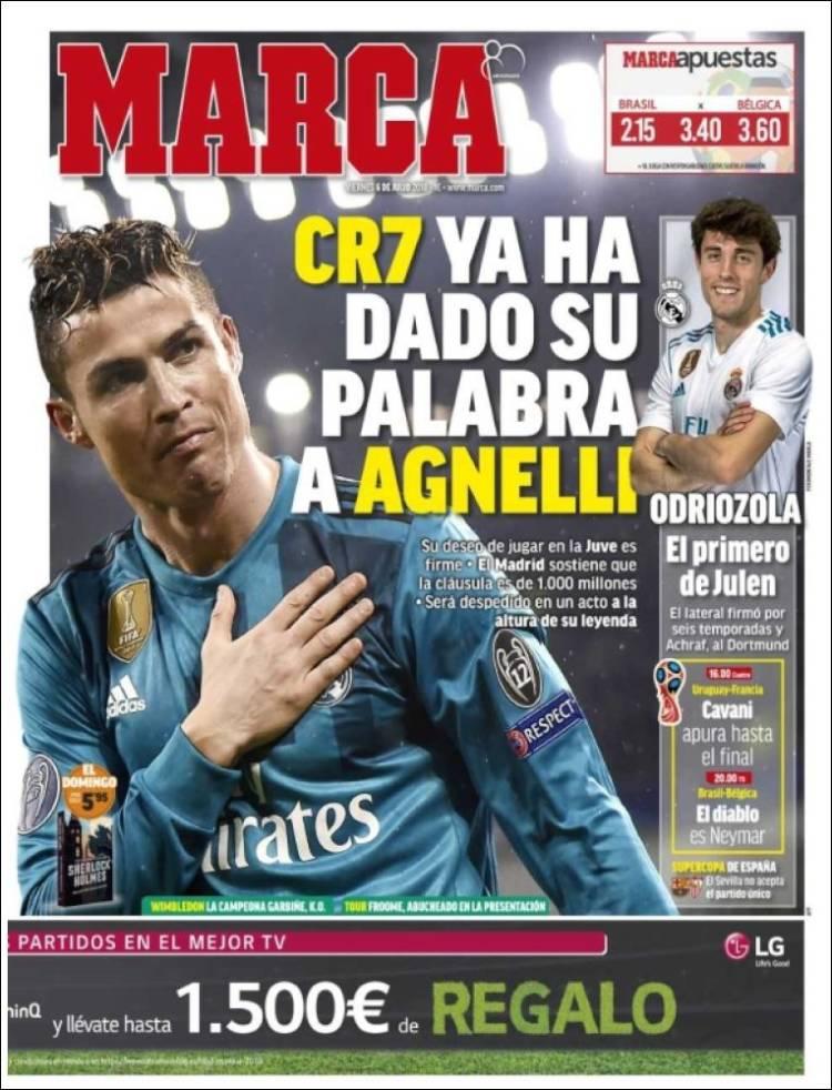 Revista presei sportive, 06.07.2018: Cristiano Ronaldo a spus ”DA!”. Când va fi prezentat; Plecare surpriză de la Barcelona