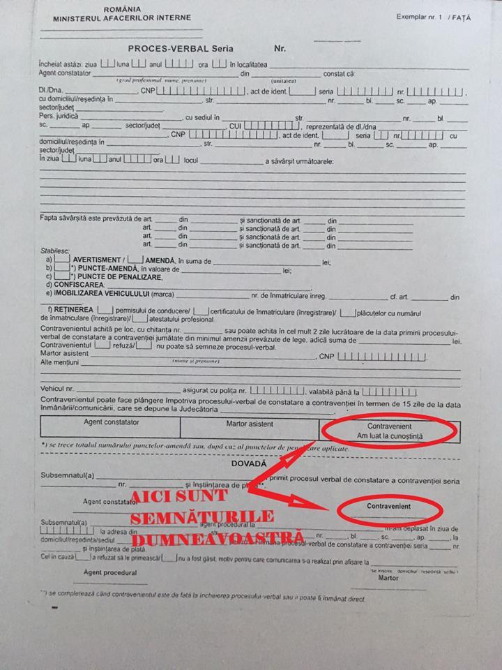 Informația pe care trebuie să o știe toți șoferii! Ce se întâmplă dacă ai luat amendă de circulație și refuzi să semnezi procesul verbal! Greșeala pe care o fac mulți