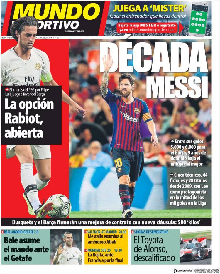 Revista presei sportive, 20.08.2018: 6! Pierde Dinamo. ”Câinii”, bătuți din nou în Ardeal; PSG vrea două staruri de la Barcelona; ”Clovnii” lui Mourinho se fac de râs în Anglia