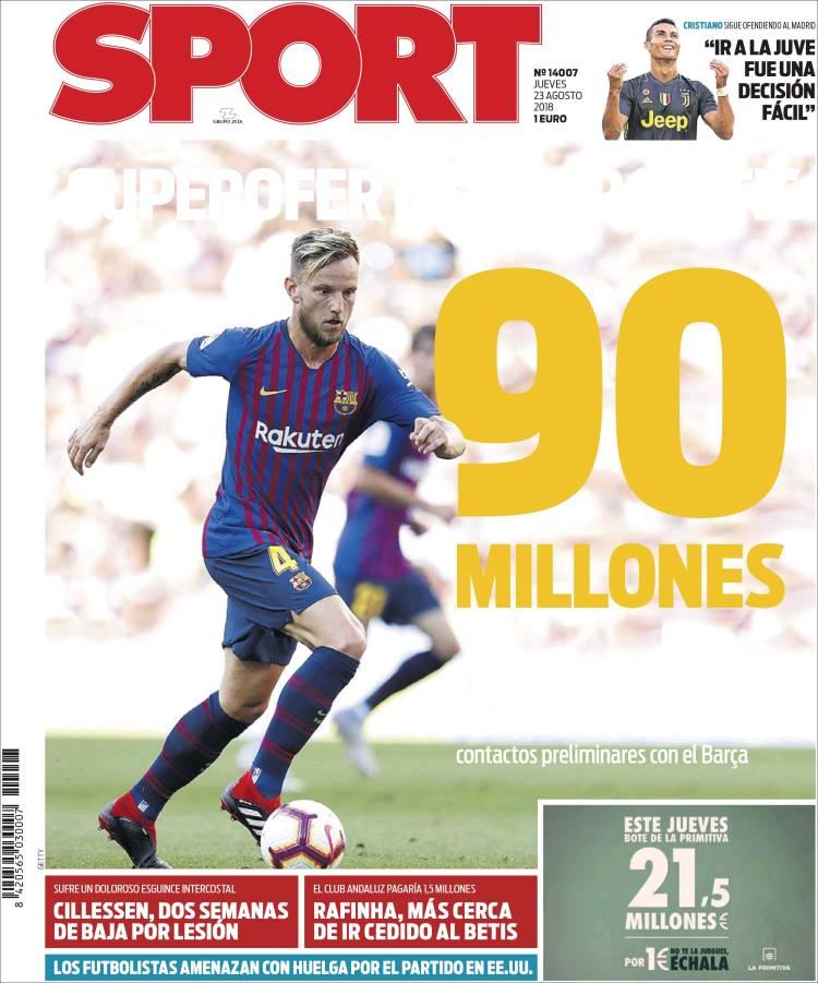 Revista presei sportive, 23.08.2018: FCSB și CFR Cluj luptă pentru 20 de milioane de Euro; Mbappe, la un pas de Spania; Barcelona, ofertă uriașă pentru un jucător de bază