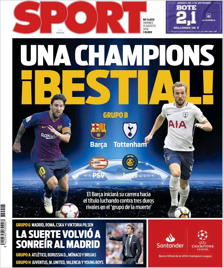Revista presei sportive, 31.08.2018: FCSB și CFR Cluj, OUT din Europa; Modric îl bate pe Ronaldo în topul UEFA; Messi, în ”Grupa Morții”