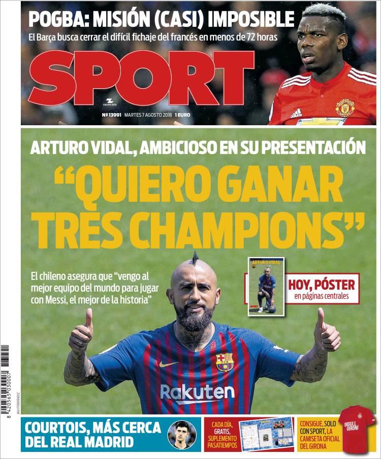 Revista presei sportive, 07.08.2018: Dinamo, pentru prima oară lider în Liga 1, însă doar 9 minute; Real ia un star de la Chelsea; ”Pogba la Barcelona”, telenovelă încheiată