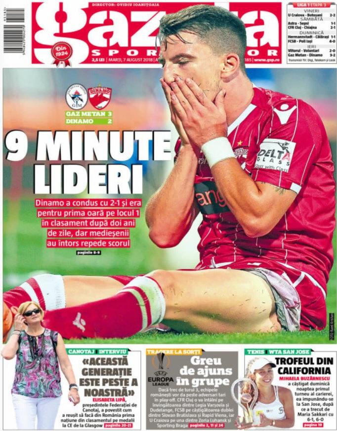 Revista presei sportive, 07.08.2018: Dinamo, pentru prima oară lider în Liga 1, însă doar 9 minute; Real ia un star de la Chelsea; ”Pogba la Barcelona”, telenovelă încheiată