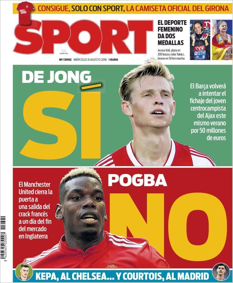 Revista presei sportive, 08.08.2018: FCSB ia un jucător brazilian; Dinamo scrie istorie ...negativă; încă un transfer record în fotbalul mondial;