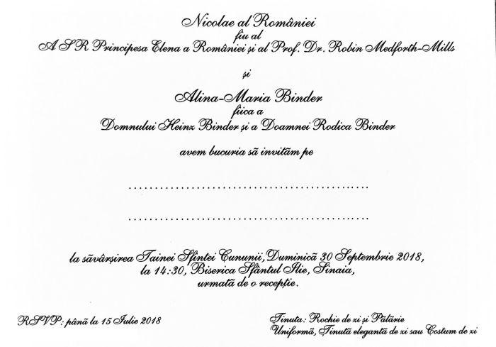 Nunta Regală de la Sinaia - Nicolae al României și Alina Binder. Tot ce trebuie să știi