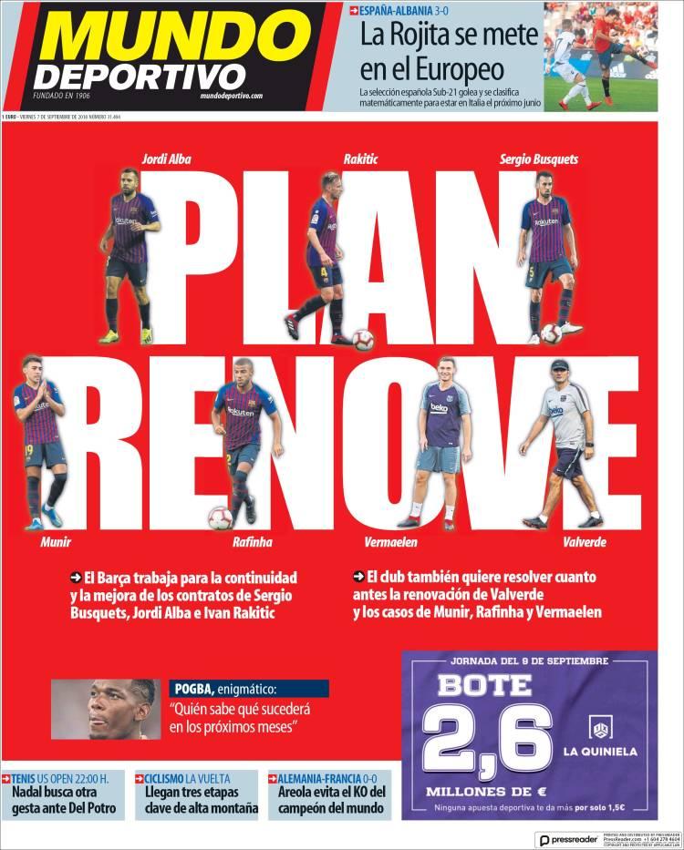 Revista presei sportive, 07.09.2018: ”Tricolorii” lui Contra și Rădoi, două meciuri importante; FCSB vrea un argentinian; Telenovela Pogba revine