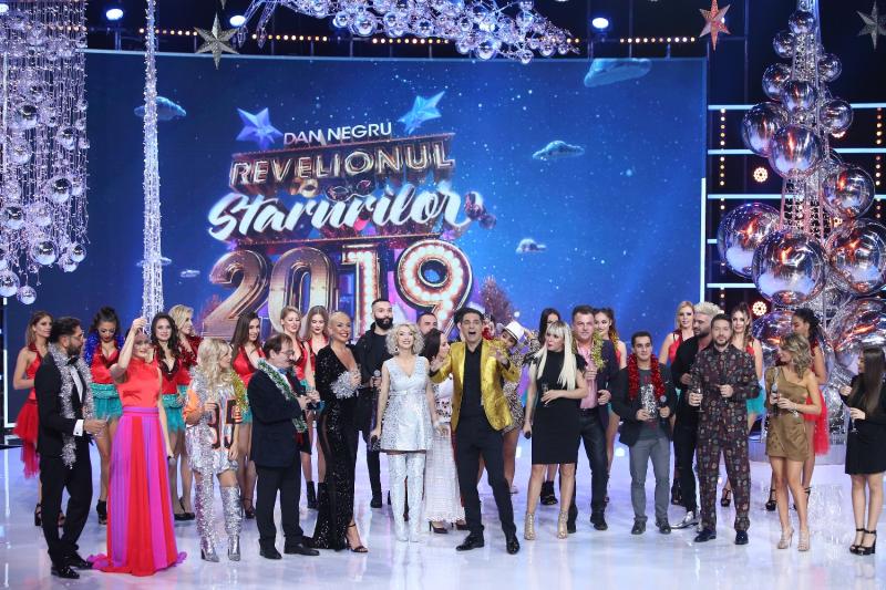 Dan Negru, de 19 ani liderul spectacolelor de Revelion! Peste 3.700.000 de români au urmărit Revelionul Starurilor 2019, la Antena 1