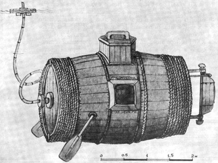 Cum a arătat primul submarin militar din lume! ”Vasul secret” din lemn a stat trei ore sub apă, la primul test, iar mii de oameni au crezut că întreg echipajul a murit