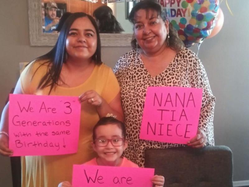 Un singur caz la 48 de milioane! Mamă, fiică și nepoată, născute în aceeași zi:”E o binecuvântare să le sărbătorim pe toate!”