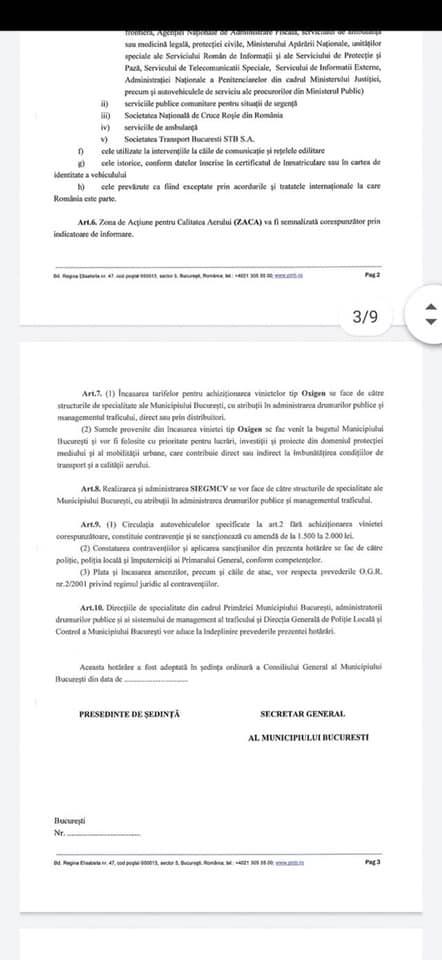 Update: Proiectul Oxigen, aprobat: Mașinile non-Euro, Euro 1 și Euro 2, interzise complet în București din 2022. Euro 3, interzise din 2024