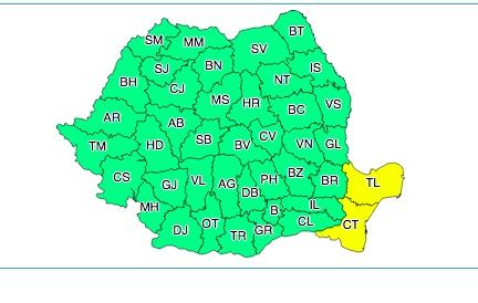 Vremea se dezlănțuie în două județe. Avertizare meteo: cod galben până sâmbătă