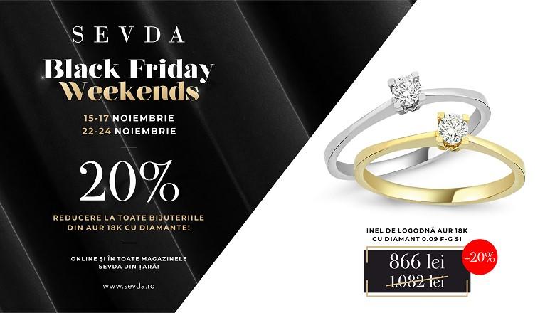 Nu rata Black Friday la Sevda Diamonds ! Cea mai mare reducere din an la bijuteriile cu diamante