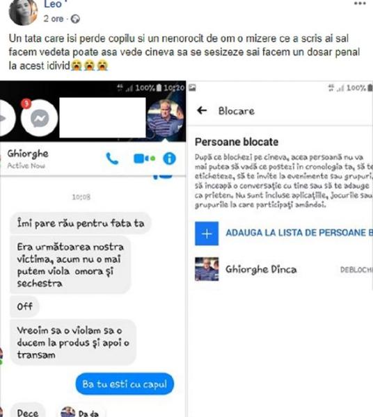 Tatăl tinerei care a murit după ce a născut a primit un mesaj cutremurător de la ”Ghiorghe Dincă”: „Era următoarea victimă”