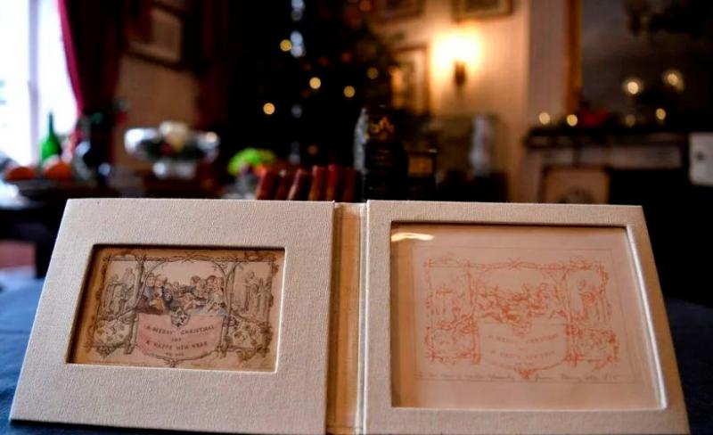 FOTO/ Cum arată prima felicitare de Crăciun din lume. Datează din anul 1843, iar iubitorii sărbătorilor de iarnă o pot admira în Londra