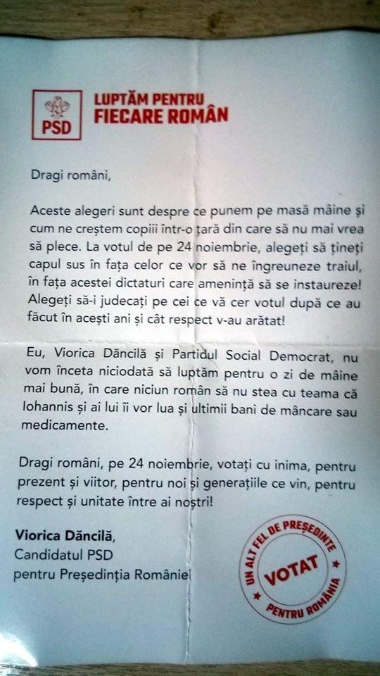 La ce trucuri apelează PSD pentru voturi. Viorica Dăncilă, scrisoare revoltătoare:”Iohannis vă va lua și ultimii bani de mâncare și medicamente!”