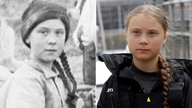 Tânăra activistă, Greta Thunberg, este călător în timp? Adolescenta seamănă izbitor cu un personaj dintr-o fotografie veche de 120 de ani - FOTO