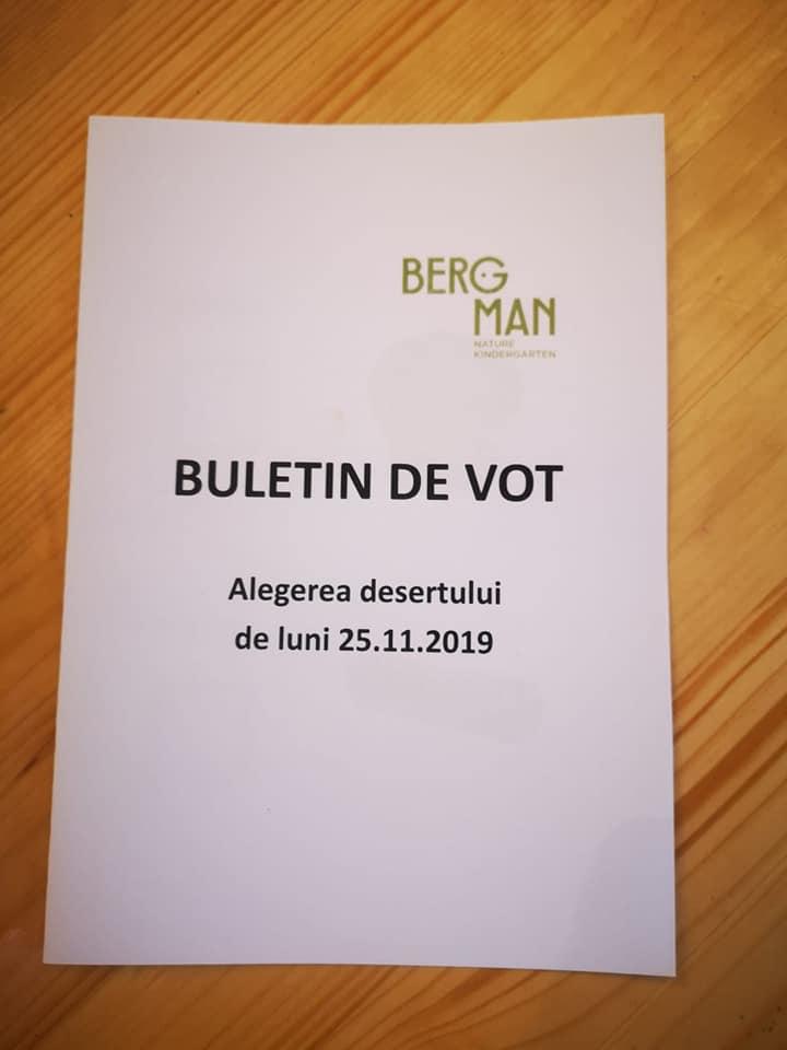 A început votul la grădiniță! Ecler sau brioșă? Ce desert au ales prichindeii și cum s-au descurcat la urne
