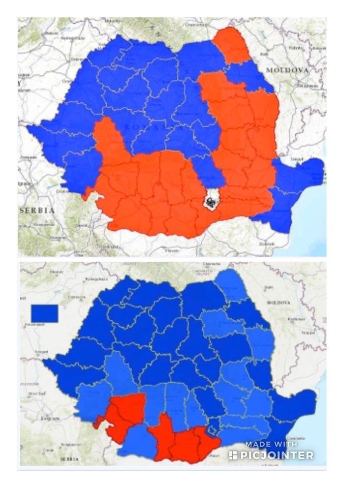 Cât și cum a câștigat Iohannis în 2014 și în 2019. Harta cu județele pierdute de PSD la prezidențiale, pe mâna Vioricăi Dăncilă