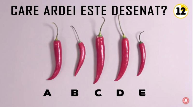 Cel mai tare TEST! Care ardei este desenat? Doar cei cu o privire de vultur pot să vadă