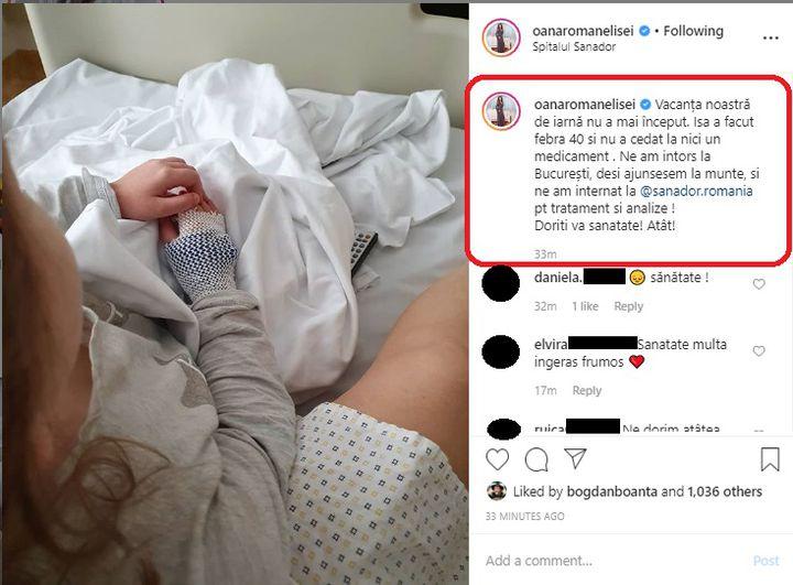 Fiica Oanei Roman, internată de urgență la spital! Ce diagnostic a primit: „Nu a cedat la niciun medicament!”