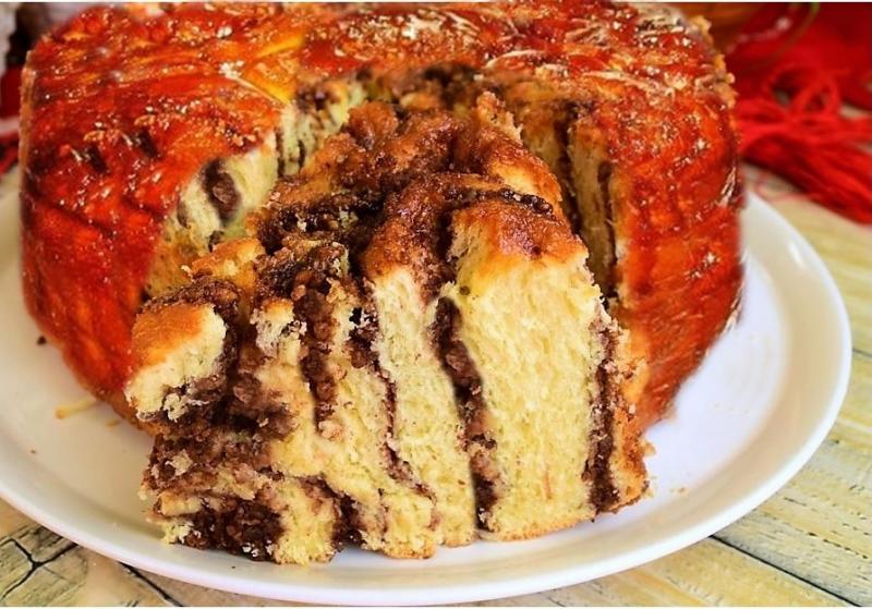 Rețetă de cozonac Rosenkranz, sau cozonac sub formă de trandafiri cu nucă și caramel