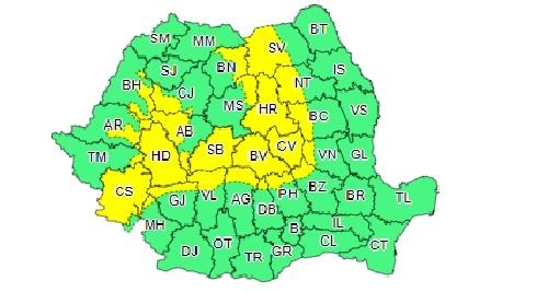 ANM, avertizare meteo 11-13 februarie. Cod Galben de ninsori și viscol