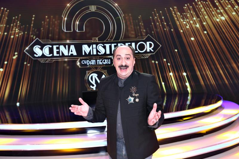 Romică Țociu, co-prezentatorul lui Dan Negru, la „Scena Misterelor”