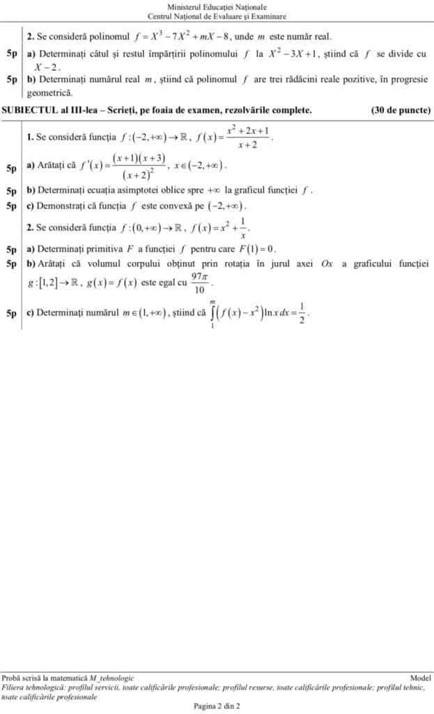 UPDATE:Subiecte Simulare Bac 2019 Matematică. Avem subiectele! Ce a picat la clasa a XII-a