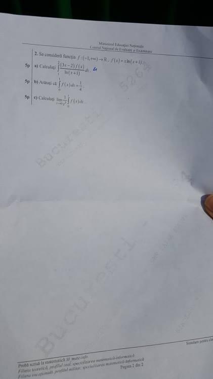 UPDATE: Simulare Matematică Bac 2019. Avem subiectele! Ce a picat la clasa 12