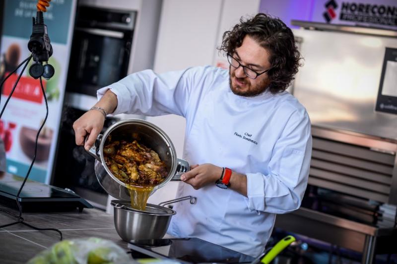 Chef Florin Dumitrescu, curs de gătit alături de câștigătorul aplicației Chefi la cuțite