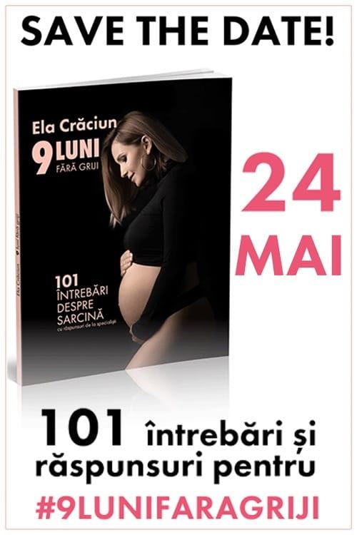 Ela Crăciun lansează “9 luni fără griji”, prima carte despre sarcină a unui blogger din România