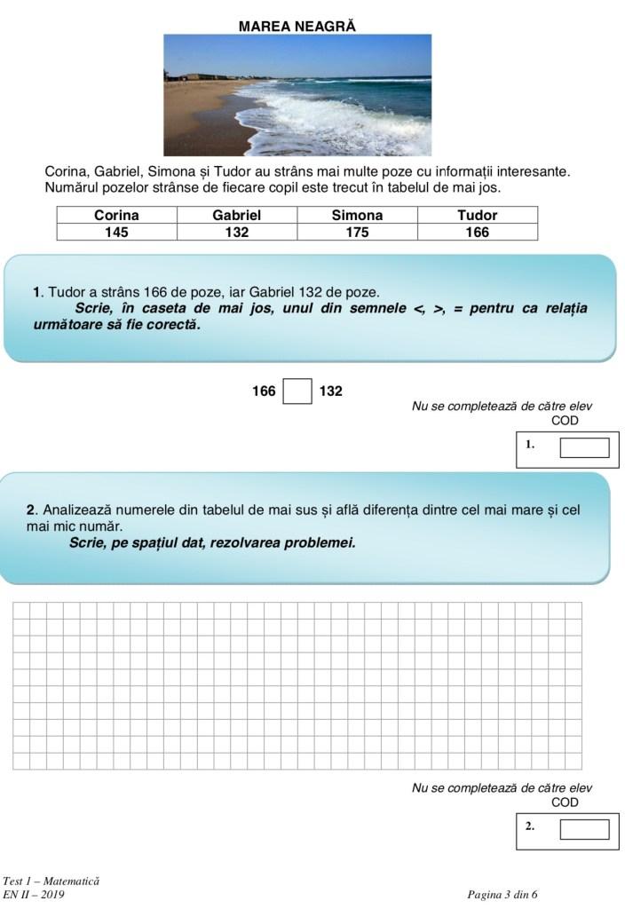 Evaluare Națională 2019 clasa 4, Matematică. Ce subiecte au picat