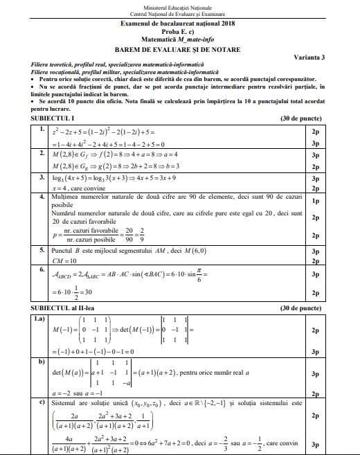 Bac 2019 - Sesiunea specială. Subiecte și bareme la Matematică și Istorie