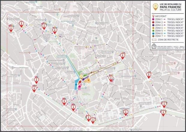 4000 de oameni asigură paza lui Papa Francisc în România. Harta locurilor prin care trece