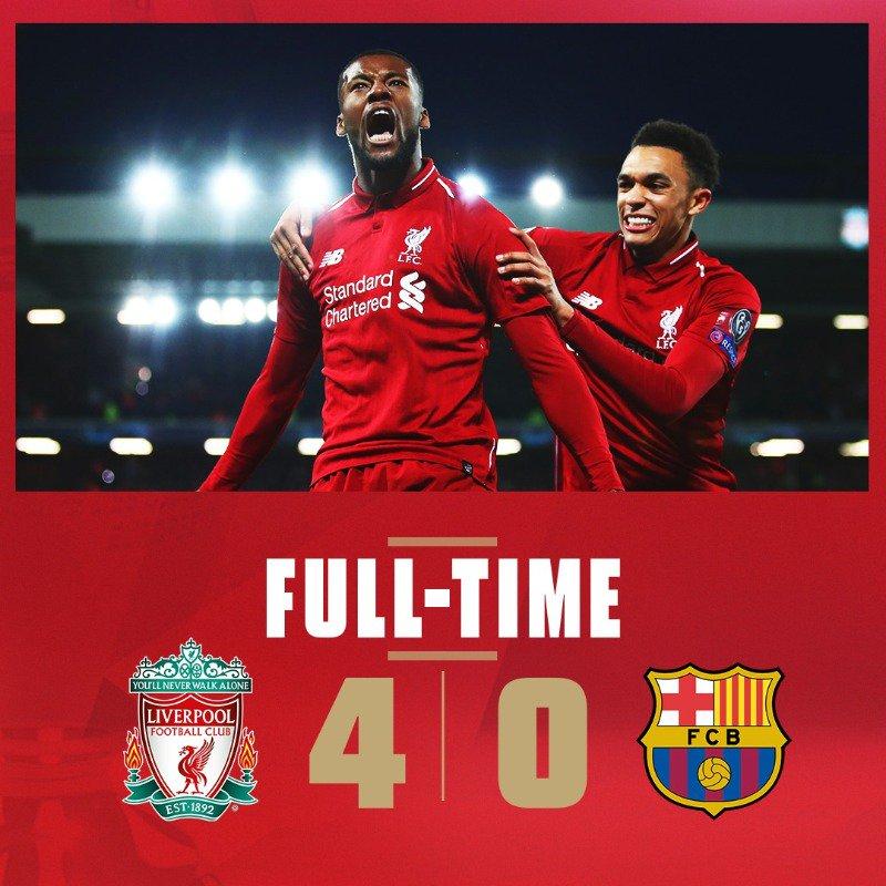 Liverpool - Barcelona 4-0! Echipa e