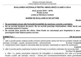 Barem Romană Evaluare Națională 2019 Cum Sunt Corectate Subiectele La Romană La Evaluare Națională 2019 Hotnews Mobile