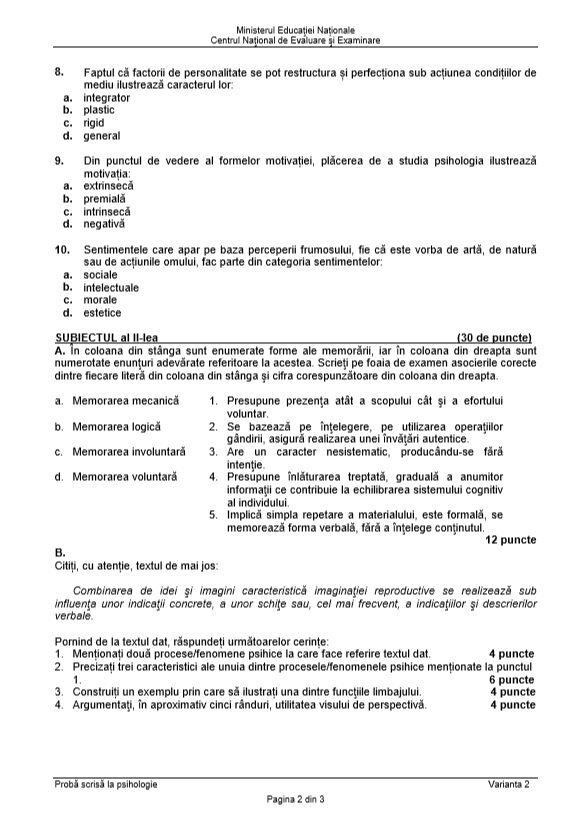 Bacalaureat 2019: Edu.ro subiecte BAC 2019 - Modele subiecte Socio-umane