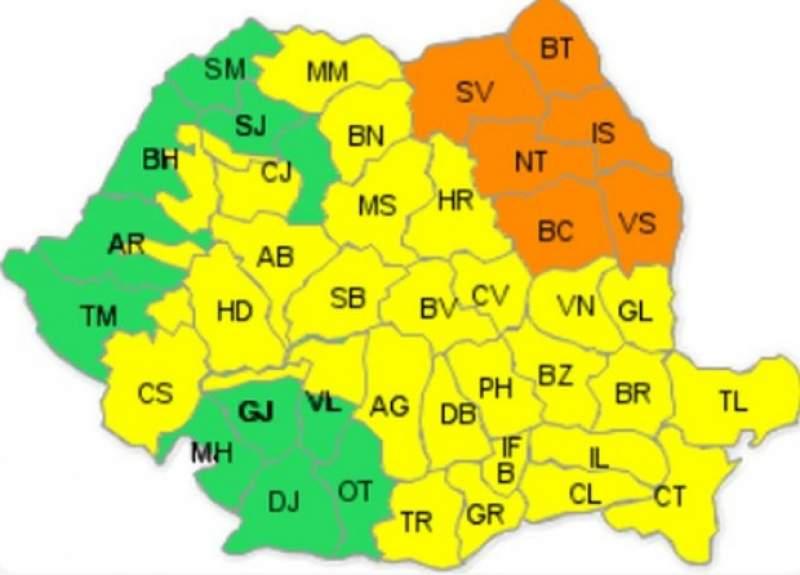 Vremea 3 iunie: Cod portocaliu ploi, vijelii, grindină. Când scăpăm de alerte meteo