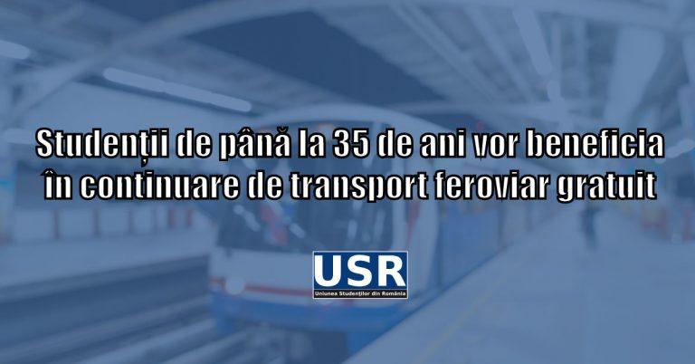 Studenţii vor beneficia în continuare de transport feroviar gratuit! Există totuși limite de vârstă!