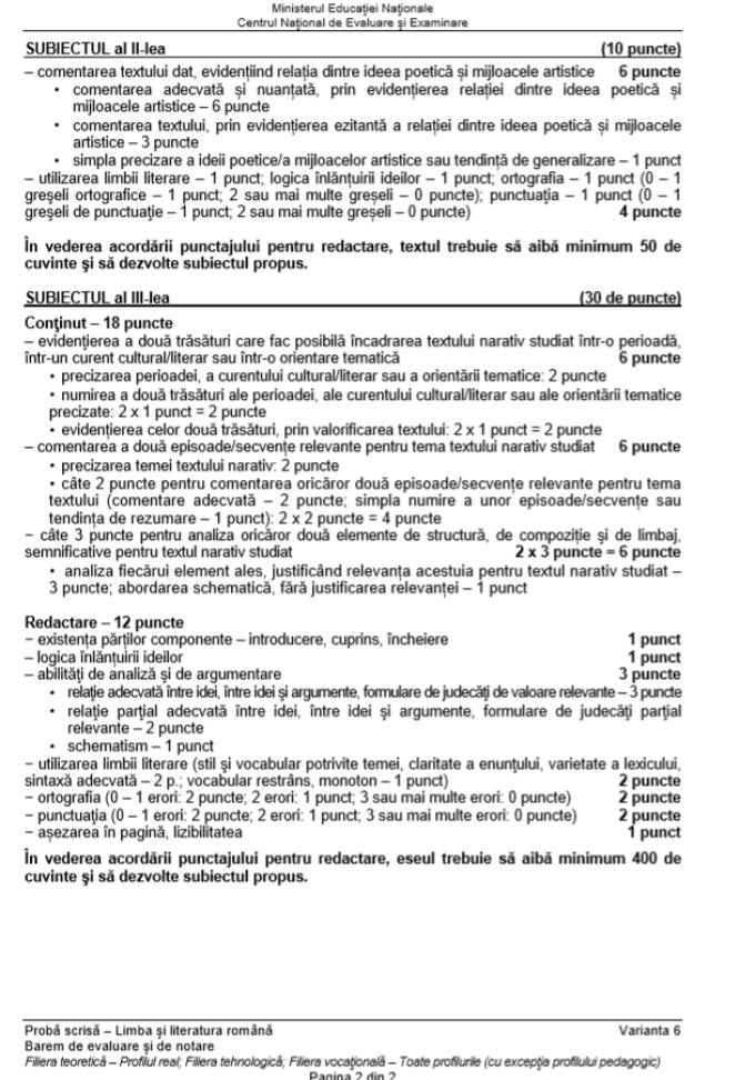 Barem BAC Română 2019, sesiunea Toamnă: Cum se rezolvă subiectele și notă