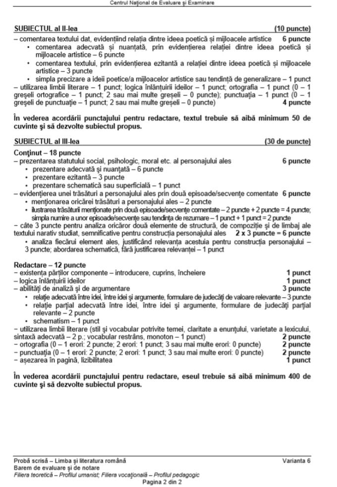 Barem BAC Română 2019, sesiunea Toamnă: Cum se rezolvă subiectele și notă
