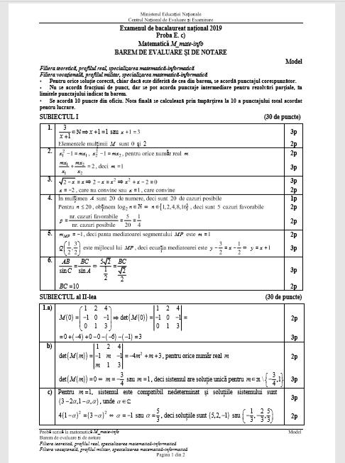 Subiecte BAC Toamnă 2019 Matematică: ce pică în funcție de profil