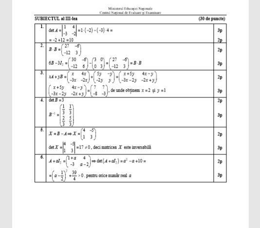 Subiecte BAC Toamnă 2019 Matematică: ce pică în funcție de profil